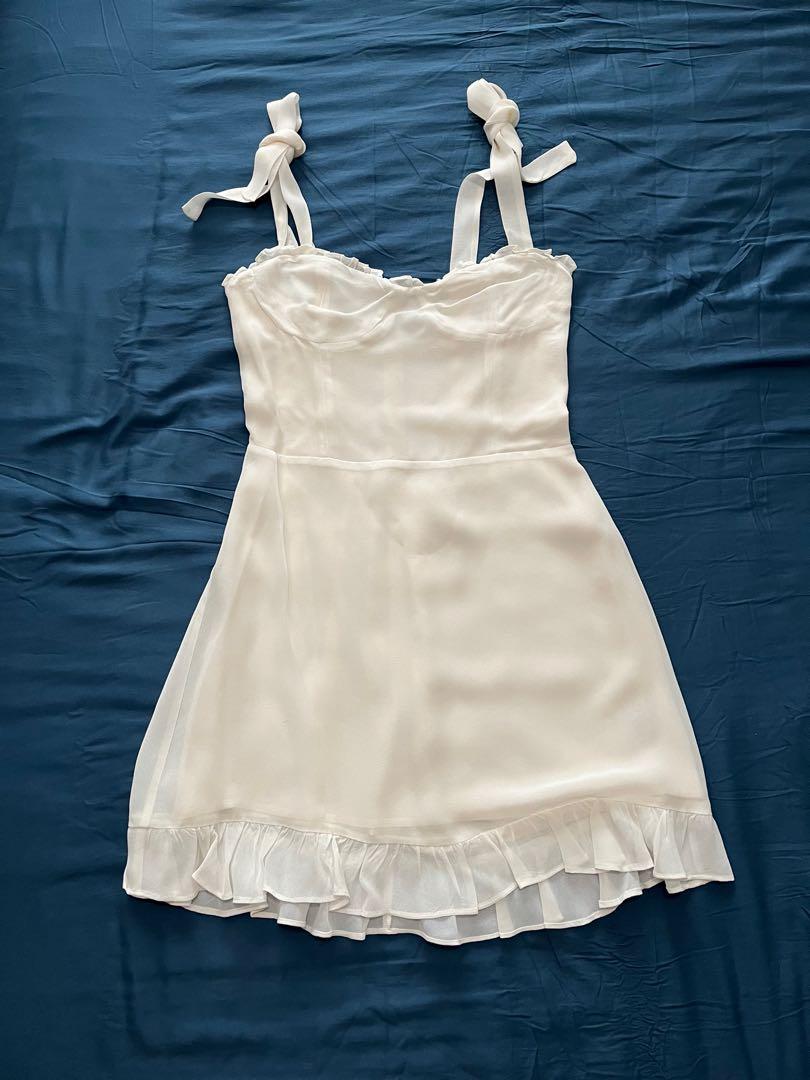 NEW: Reformation Christine mini dress - Ivory, Women's Fashion, Dresses &  Sets, Dresses on Carousell