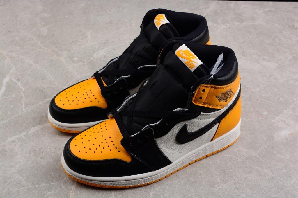 NIKE Air Jordan 1 Yellow Toe Taxi 2022 555088 711 SHOES Euro 36