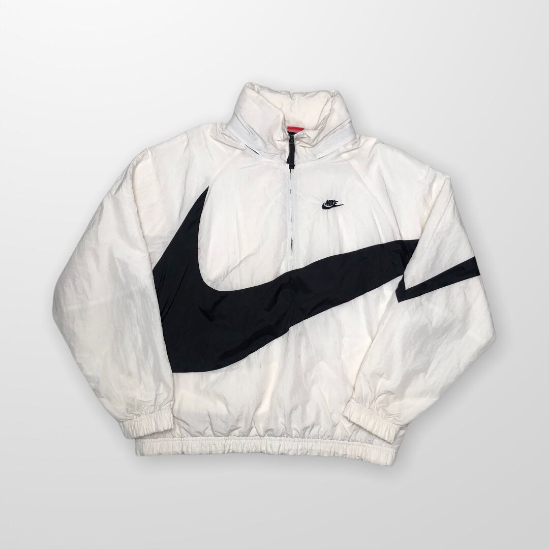 Nike swoosh online jacket white