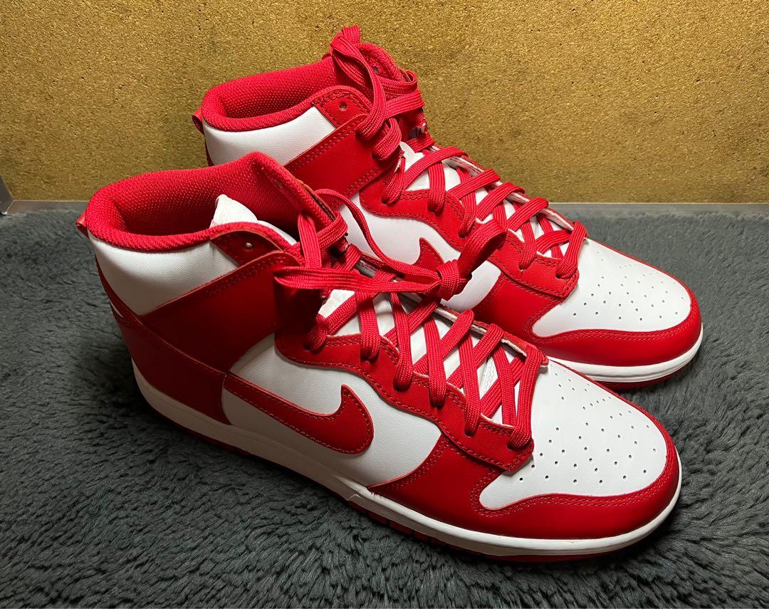 Nike Dunk High Championship White Red | US 11.5 |, Men's Fashion 