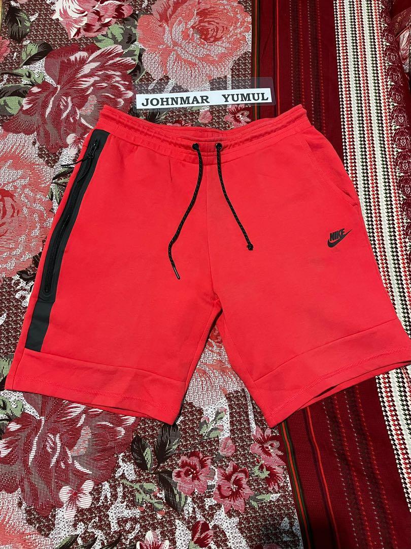 Nike tech fleece shorts red on sale