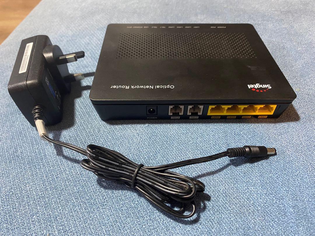 Optical Network Router + Fiber optics & LAN cable, Computers & Tech ...