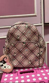PARFOIS Pink Backpack with wallet