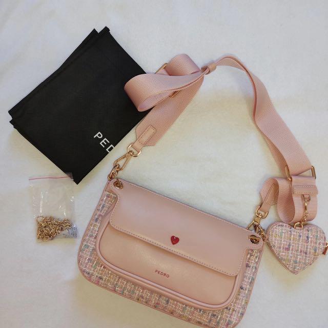 Pedro tweed double hotsell flap shoulder bag