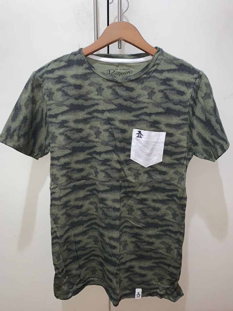 Penguin camo shirt, Men's Fashion, Tops 