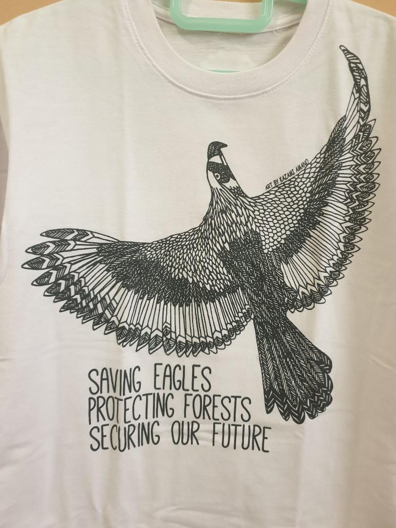 Philippine Eagle Foundation T-shirt (Category: Shirts) located in General Santos City (Dadiangas). Submitted by kuhhciao (Listing ID 1152849514, Image 2). Description: Philippine Eagle Foundation Graphic Tee Worn less than 5x Bought from a stall in Davao Print is 10/10, no fading no issues rfs: decluttering.