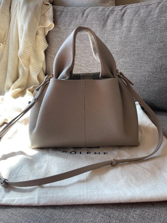 Polene Handbag – Neuf / Number Nine Bag in Taupe Calf Leather