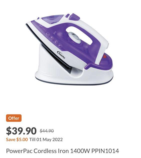 powerpac cordless iron