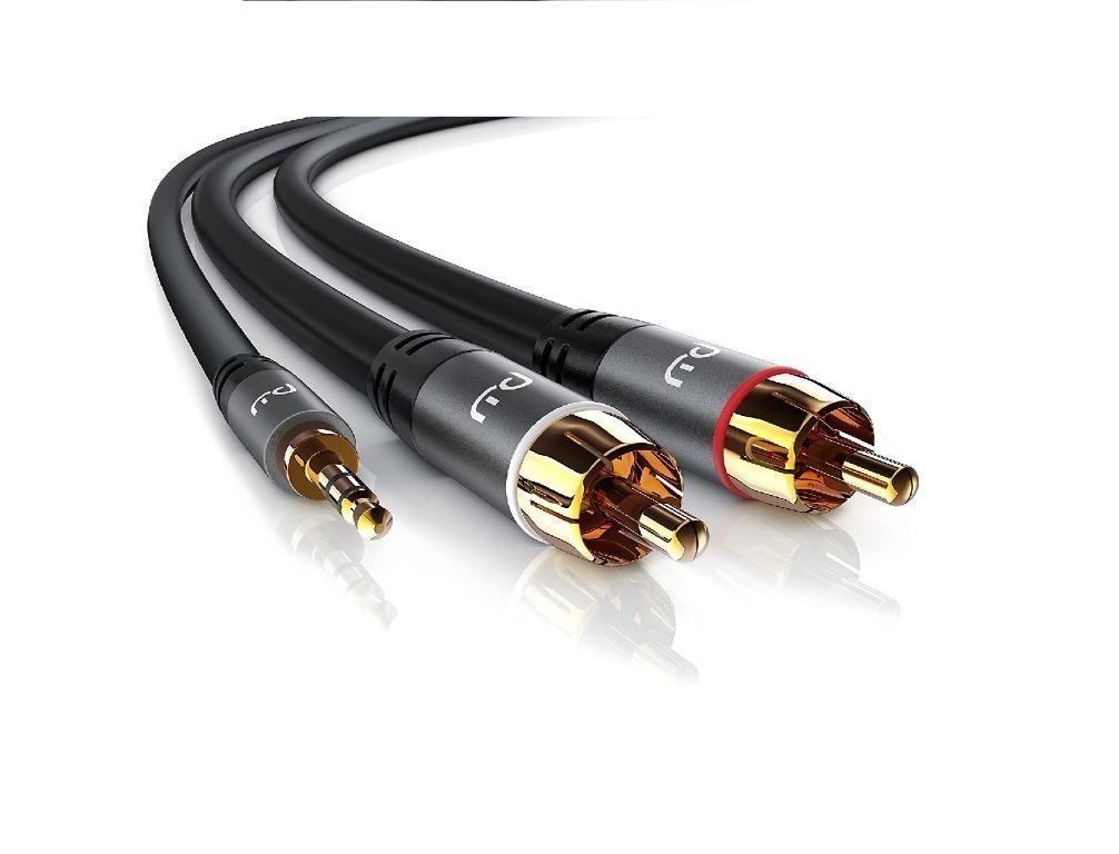 3.5mm Mini Jack to 5 Pin Din Audio Lead QUAD Premium AUX input cable Van Damme 