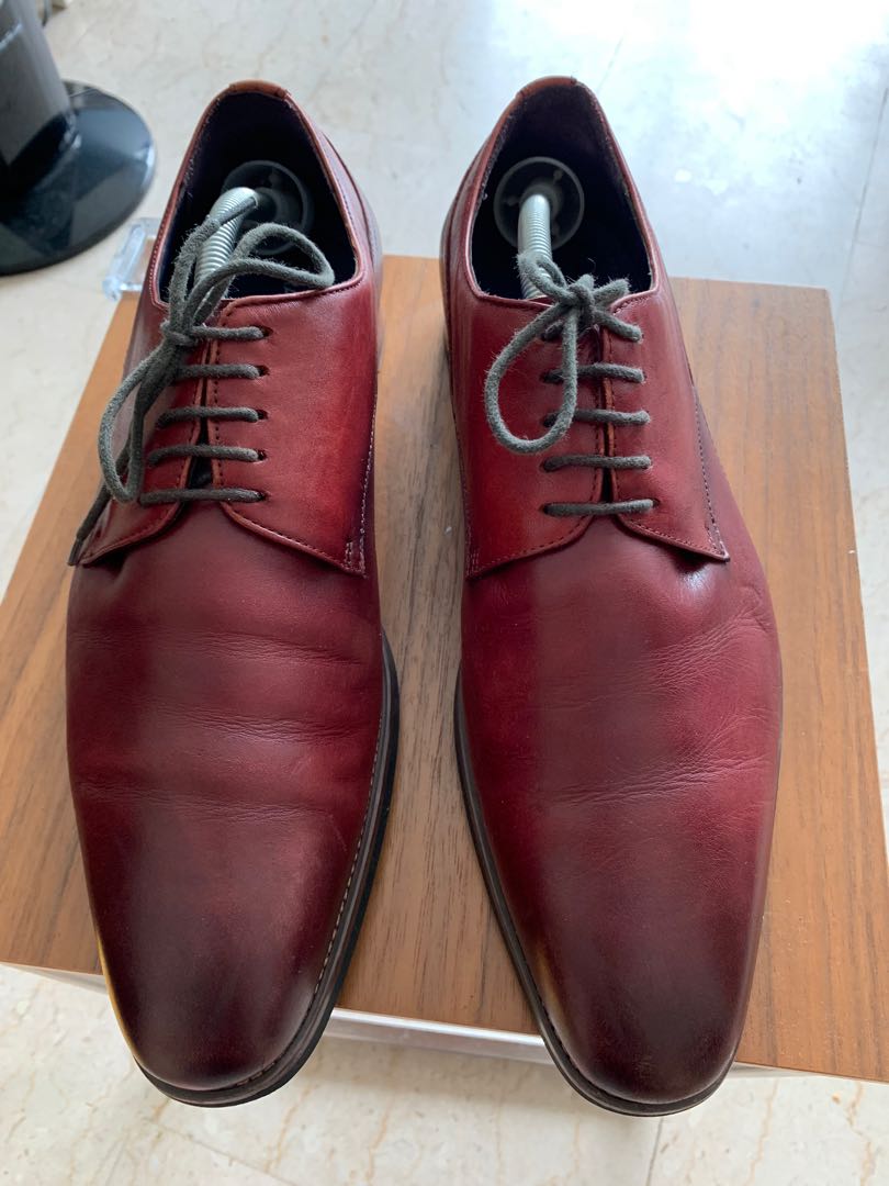 Mens bordeaux dress shoes outlet