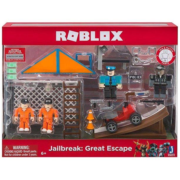 ROBLOX JAILBREAK GREAT ESCAPE (Category: Action & Battle Toys) located in Caloocan City. Submitted by hmsilvaprinting-91045 (Listing ID 1152785663, Image 1). Description: Brand New Original Roblox Toy With Virtual Code Included Relive your favorite Roblox adventures or create your own with this unique playset, featuring four iconic characters and loads of accessories . Mix and match parts to build your own unique Roblox character and deck out you