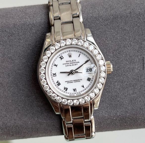 Rolex Pearlmaster Datejust 29mm 69299 Diamond index White gold