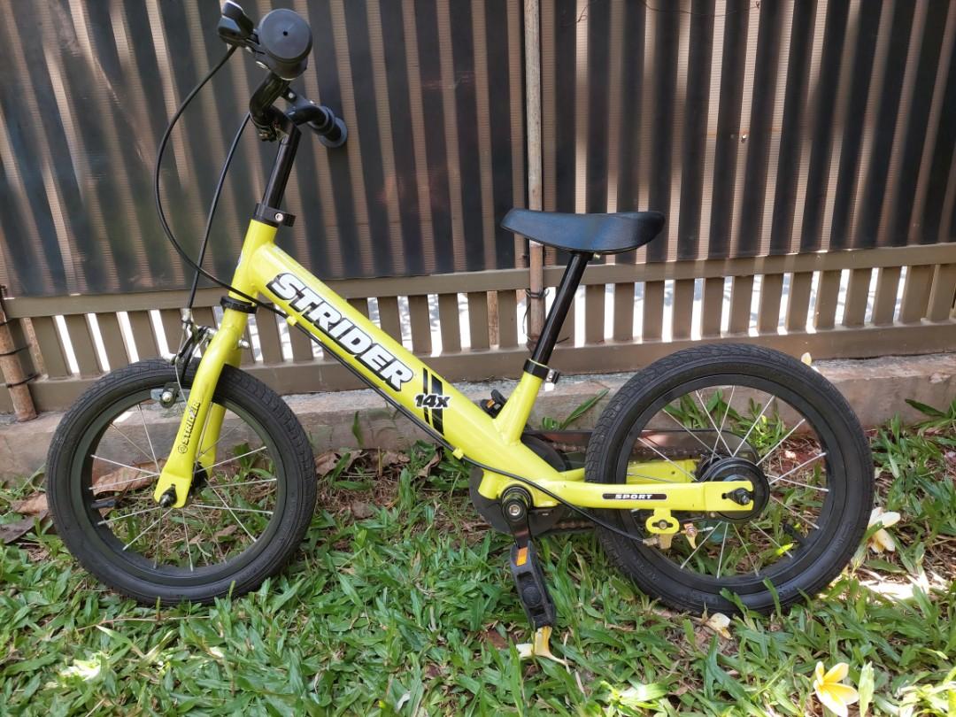 Sepeda Strider Bike 14 x 14x 2in1 pedal balance push bike sepeda