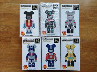 Set of 6 Transformer bearbrick 200%