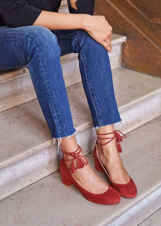 Sezane Valentina Ballerina Mary Jane heels, Women's Fashion