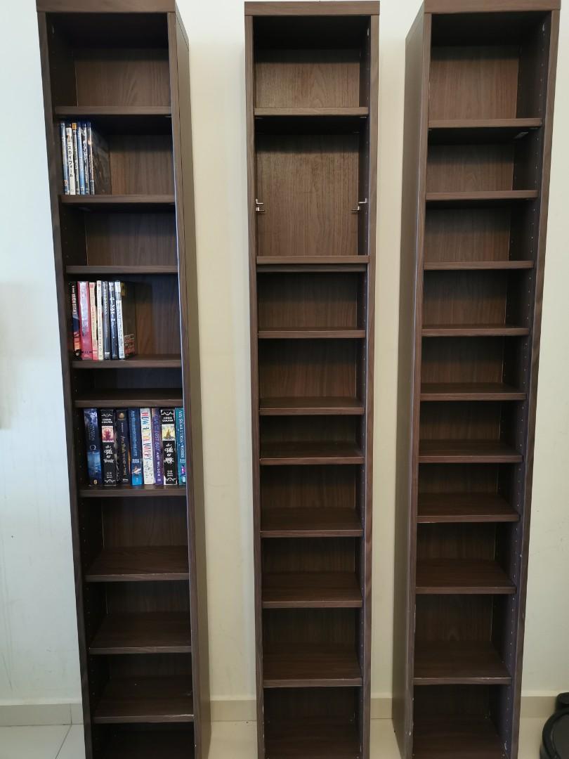 slim IKEA CD/DVD/Book shelf, Furniture & Home Living, Furniture