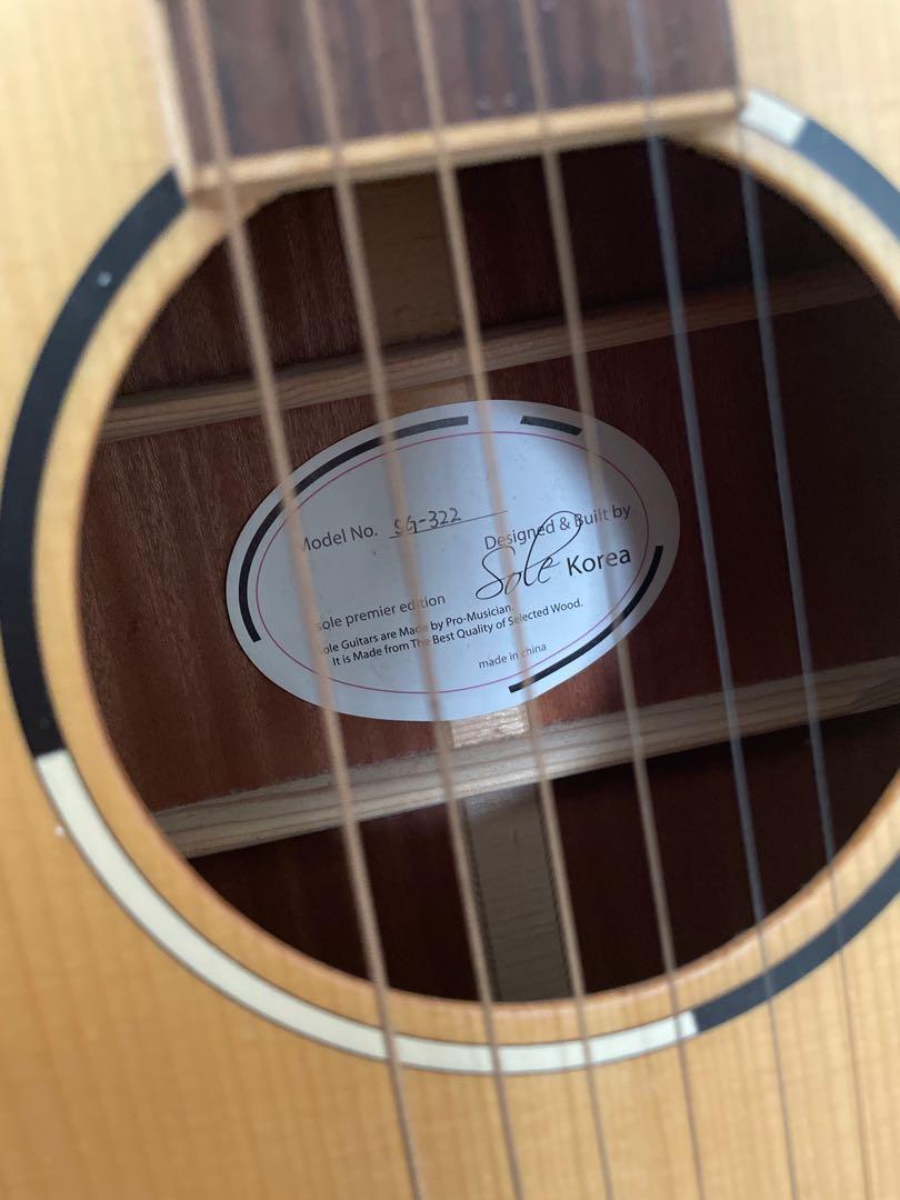 Sole Korea SG322 Acoustic Guitar, Hobbies & Toys, Music & Media