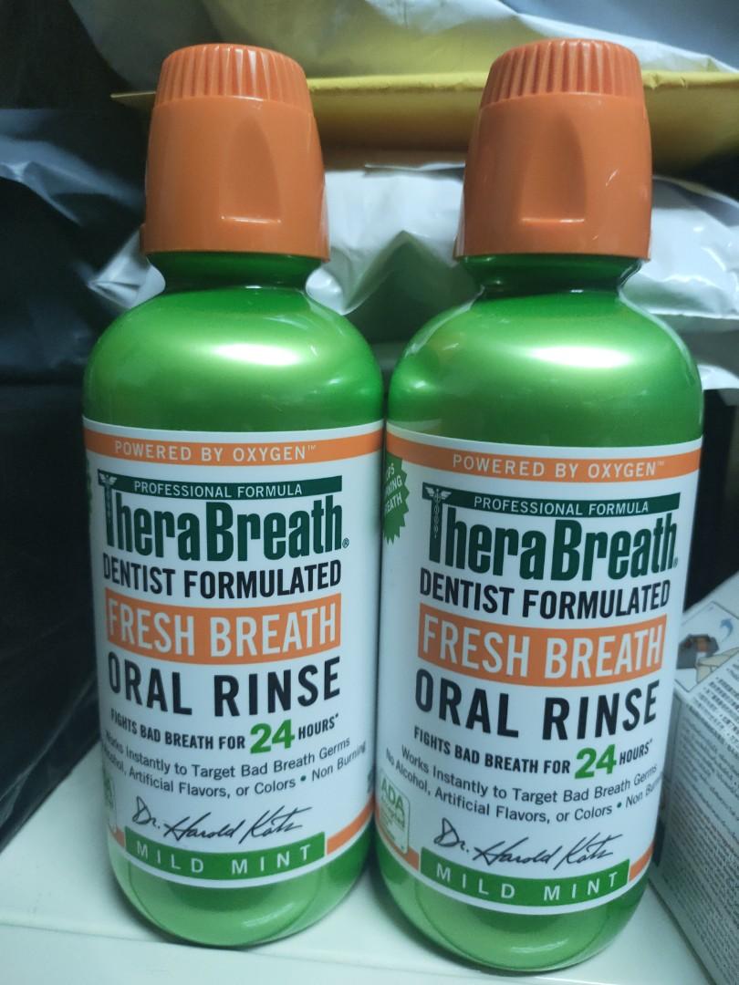 TheraBreath Mouthwash Fresh Breath Oral Rinse Mild Mint 88.7 / 473ml