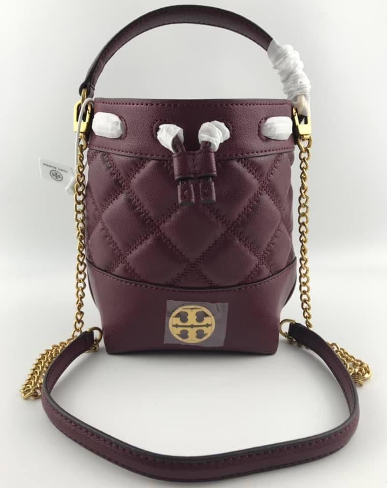 TORY BURCH MINI WILLA BUCKET BAG Size : 16*10*19 cm สายยาวดึงตึง