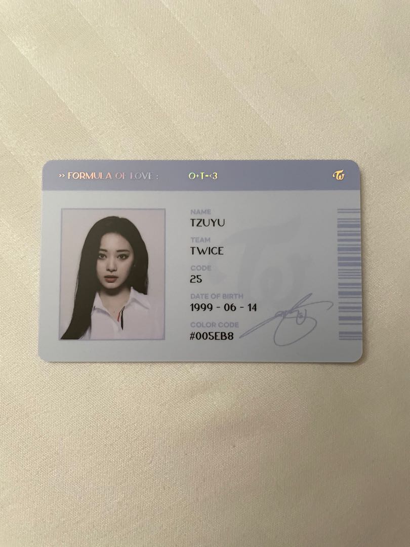 TWICE FOL Formula Of Love Tzuyu Official ID Photo Card PC Hobbies twice-fol-formula-of-love-tzuyu-official-id-photo-card-pc-hobbies
