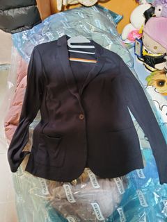 Original Uniqlo black lightweight cotton blazer63015654361475110