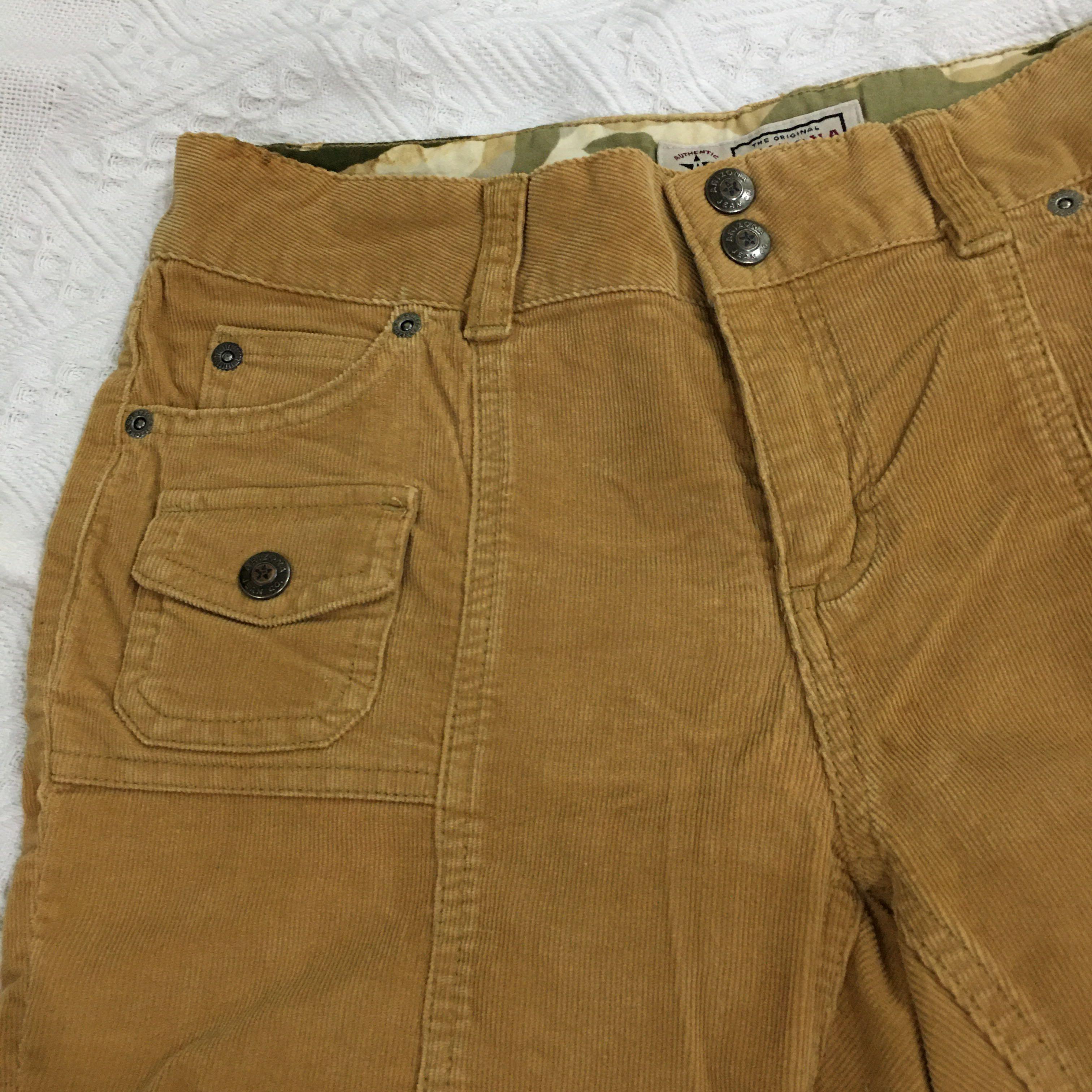 USA Arizona Vintage Khaki Corduroy Work Pants Women s Fashion