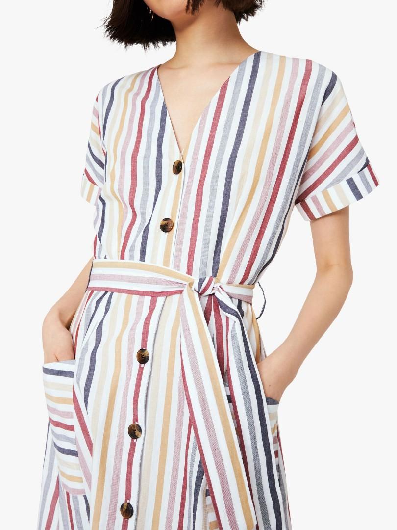 Warehouse rainbow top stripe dress