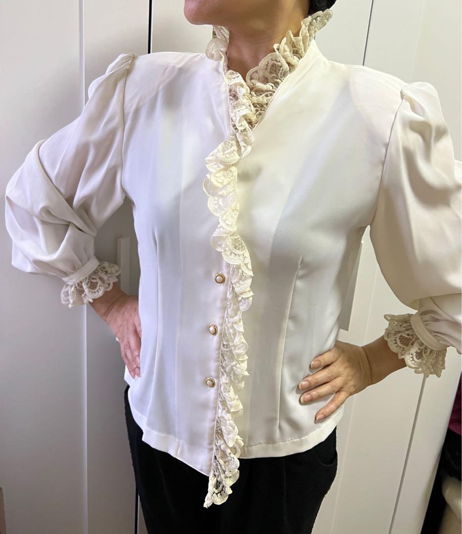 high neck vintage blouse