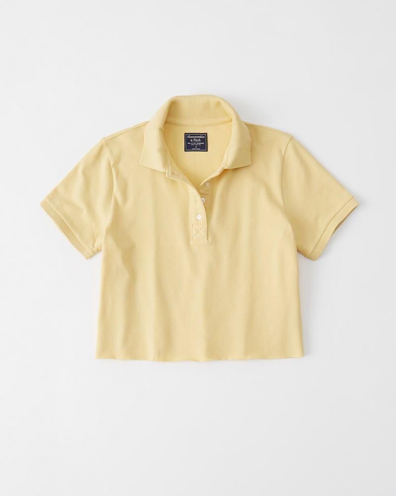 abercrombie yellow short sleeved 