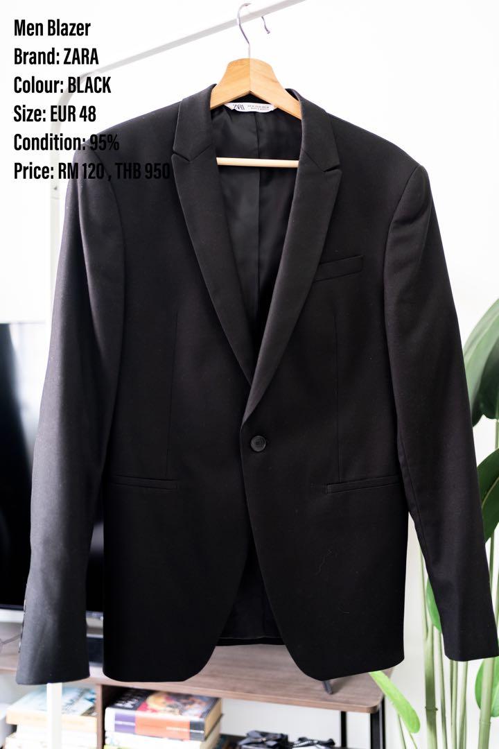Zara Men Blazer Black Men s Fashion Coats Jackets and