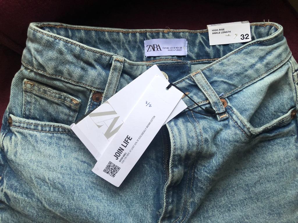 ZARA Slim Fit Jeans High Rise Ankle Length Size USA 0/ MEX 22/ EUR 32