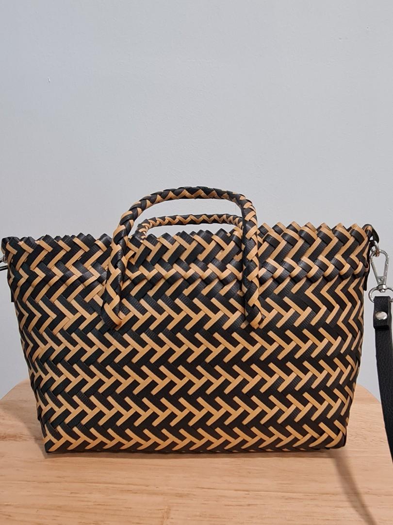 Woven bag zara sale