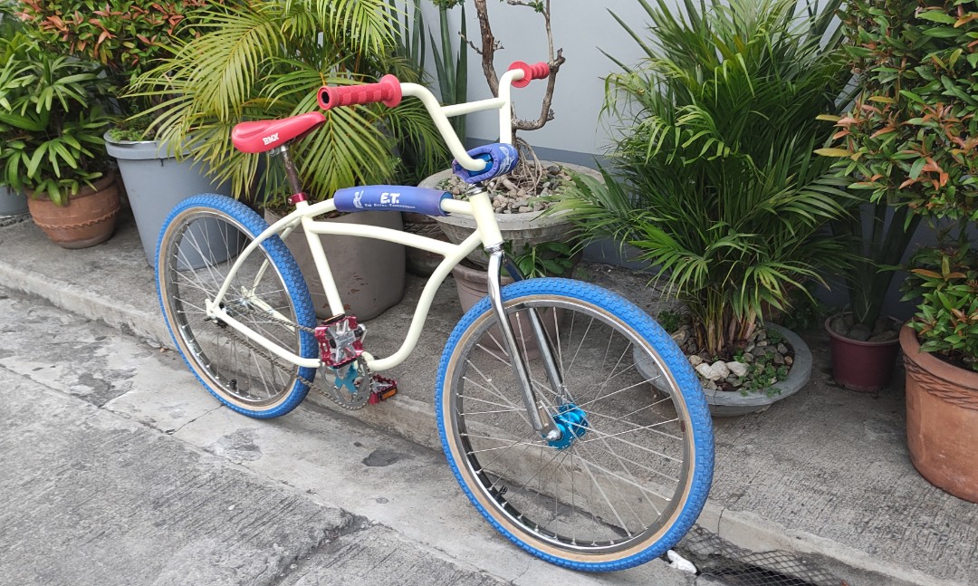 Blue Alloy BMX Cruiser HANDLEBARS Vintage Schwinn Klunker MTB Bike Fixie Bicycle 