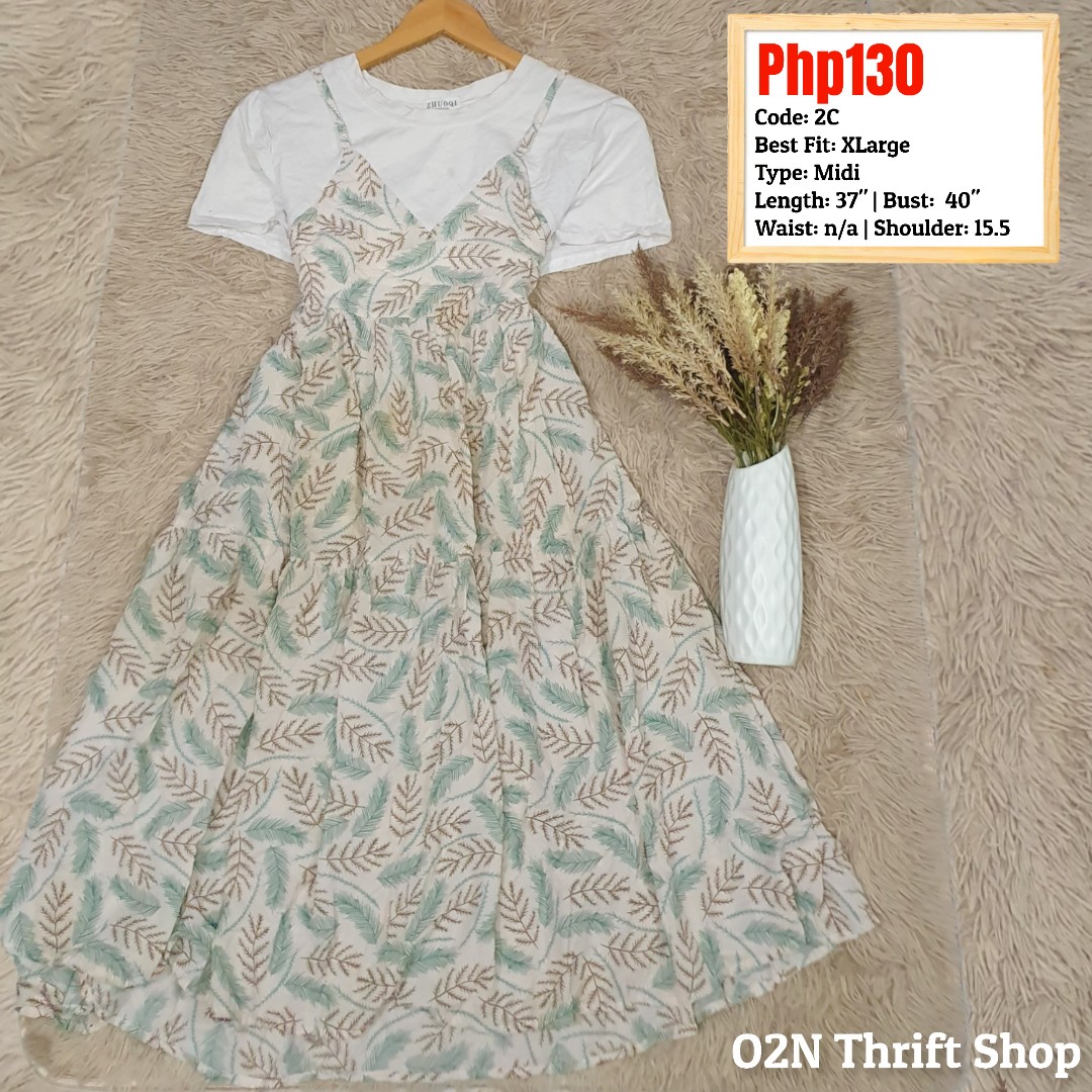 2C Plus Summer Prints Midi Dress, Women's Fashion, Dresses & Sets ...