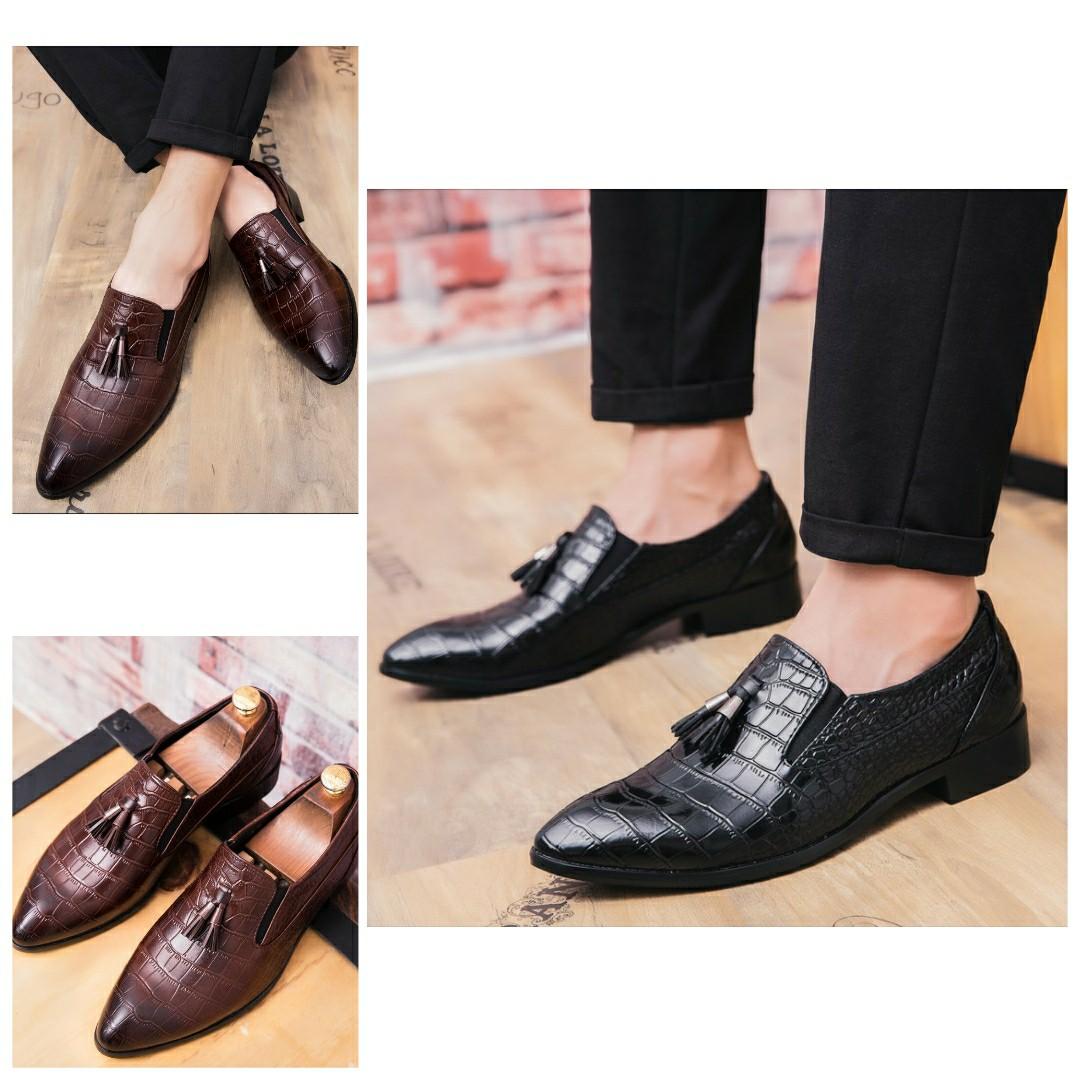 38 45 men luxury crocodile leather formal shoes party wedding business work comfortable anti slip