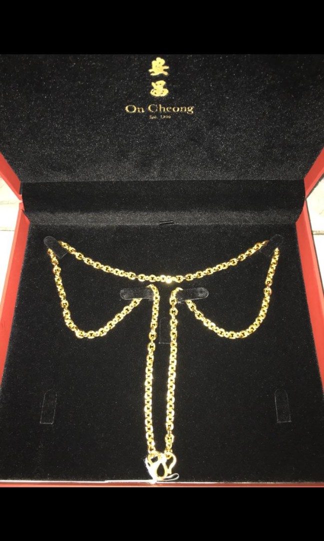 999 Pure Gold Necklace, Men's Fashion 