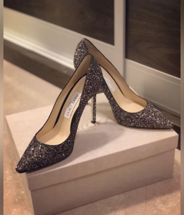 NEW! SALE! NEW Jimmy Choo heels , Romy 100，size 38 , Bling Bling