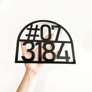 Acrylic Arch House Unit Number, HDB Unit Number