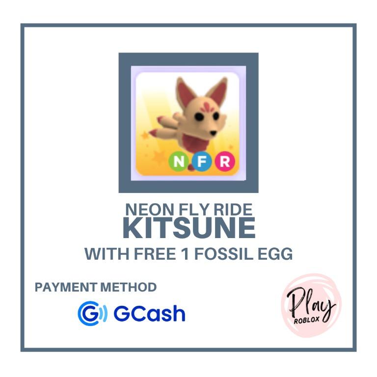 Adopt Me NFR Kitsune / Neon Fly Ride Kitsune, Hobbies & Toys, Toys