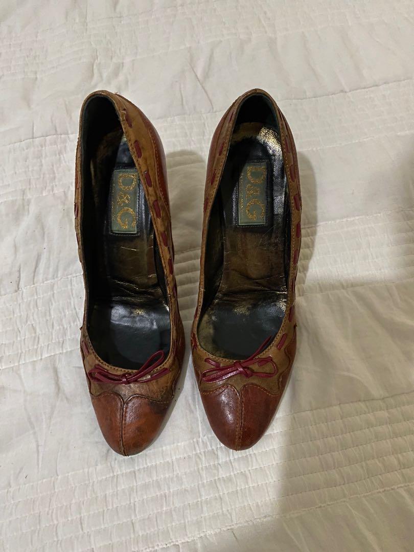 dolce and gabbana vero cuoio pumps
