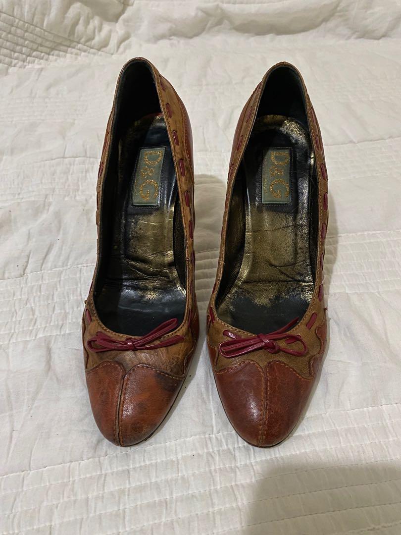 dolce and gabbana vero cuoio pumps