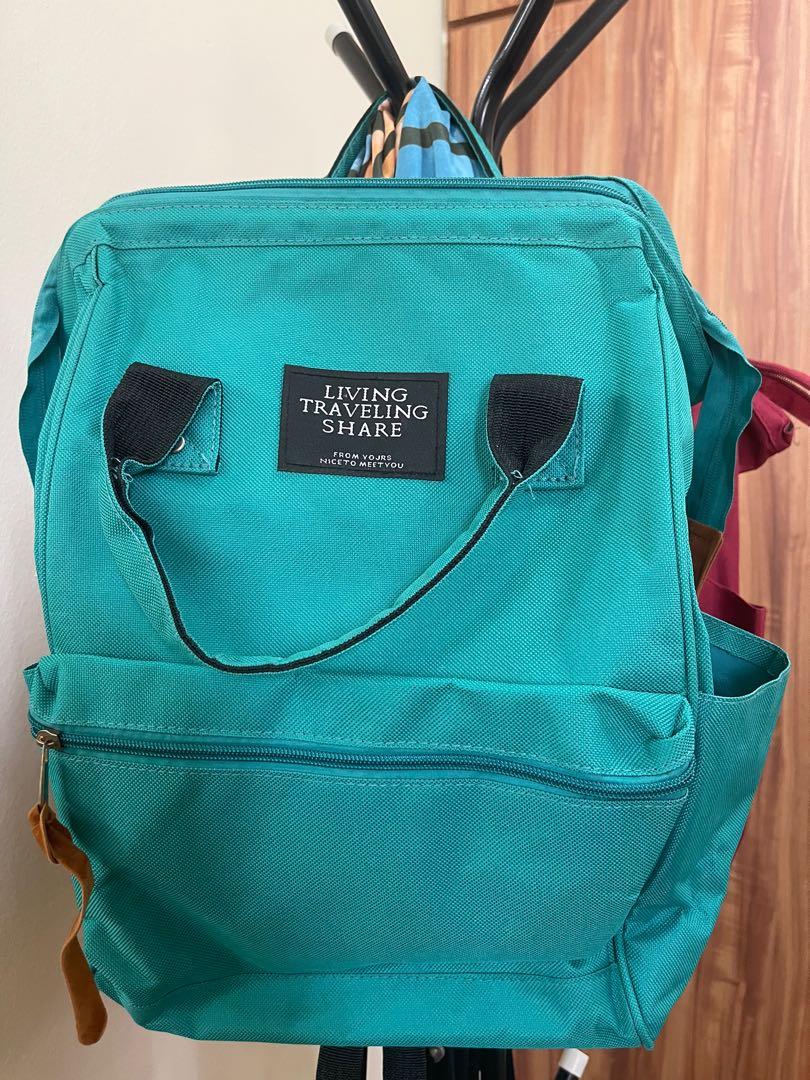 Back bag (Category: Others) located in Kuala Lumpur. Submitted by yimky (Listing ID 1158034608, Image 1). Description: Living Traveling Bag / school bag 2 color Green and Red Rm30per bag Condition 9/10 Postage not include..