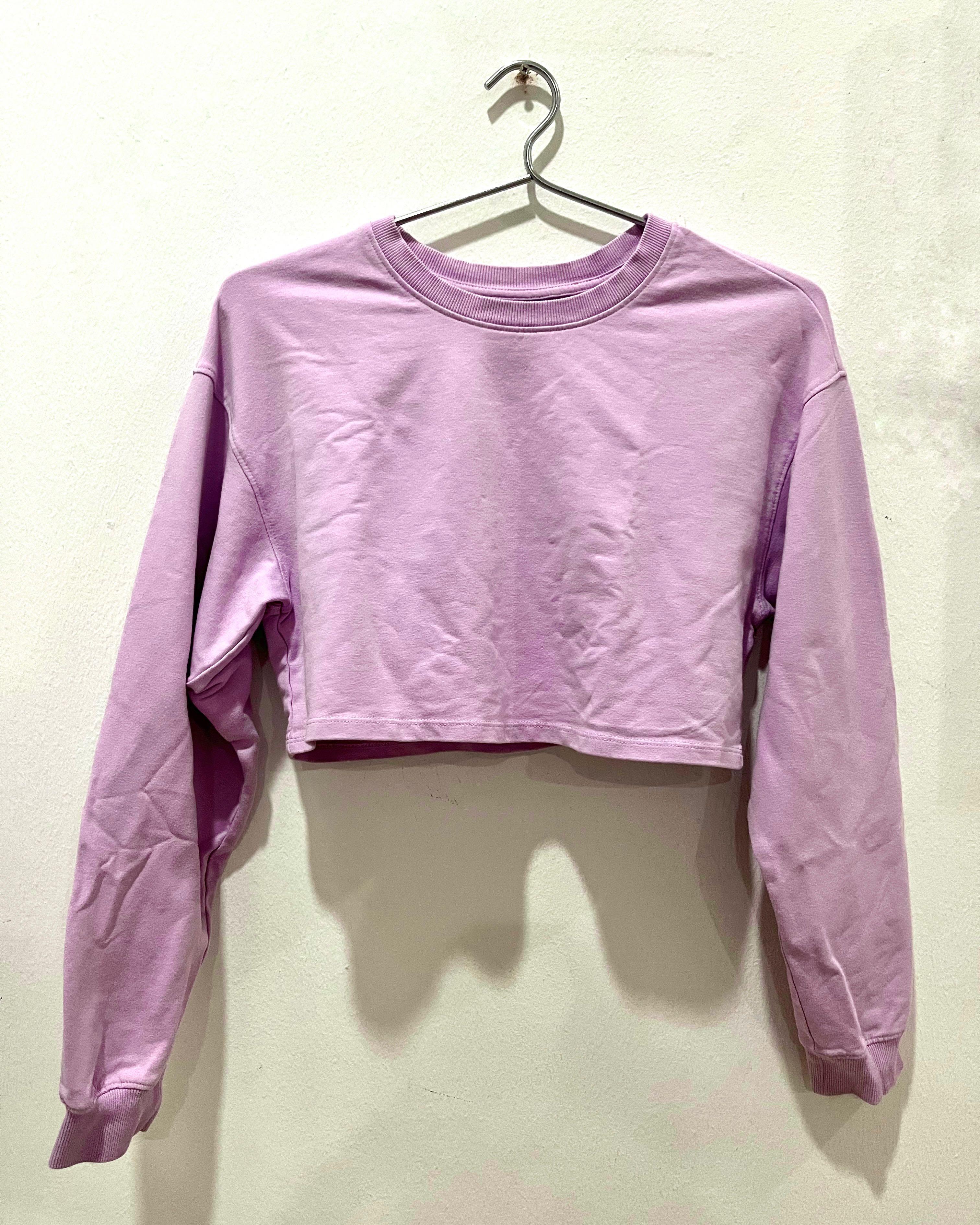 Purple cheap crop sweater