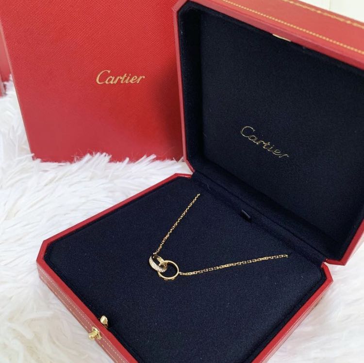 Cartier Love Necklace 18k Gold Plated Women S Fashion Jewelry Organizers Necklaces On Carousell
