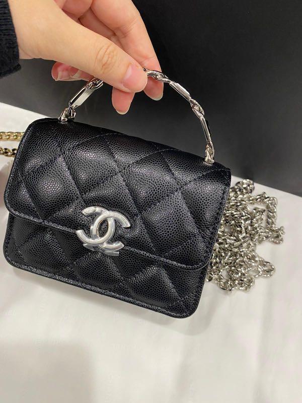 Chanel Mini clutch With handle S22, Luxury, Bags & Wallets on Carousell