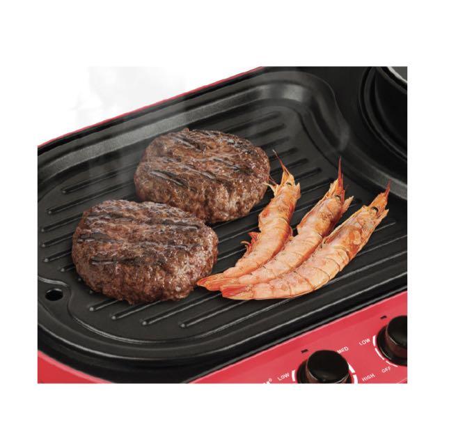 Cornell Table top grill with hotpot (2in1 Steamboat BBQ Pan Grill