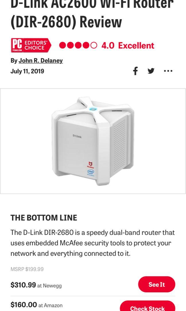 D Link Router 2680 D-Link DIR-2680 router, TV & Home Appliances, Other Home Appliances on ...