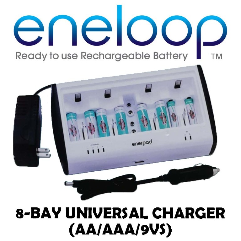 ENELOOP 8-BAY UNIVERSAL CHARGER, Photography, Photography Accessories ...