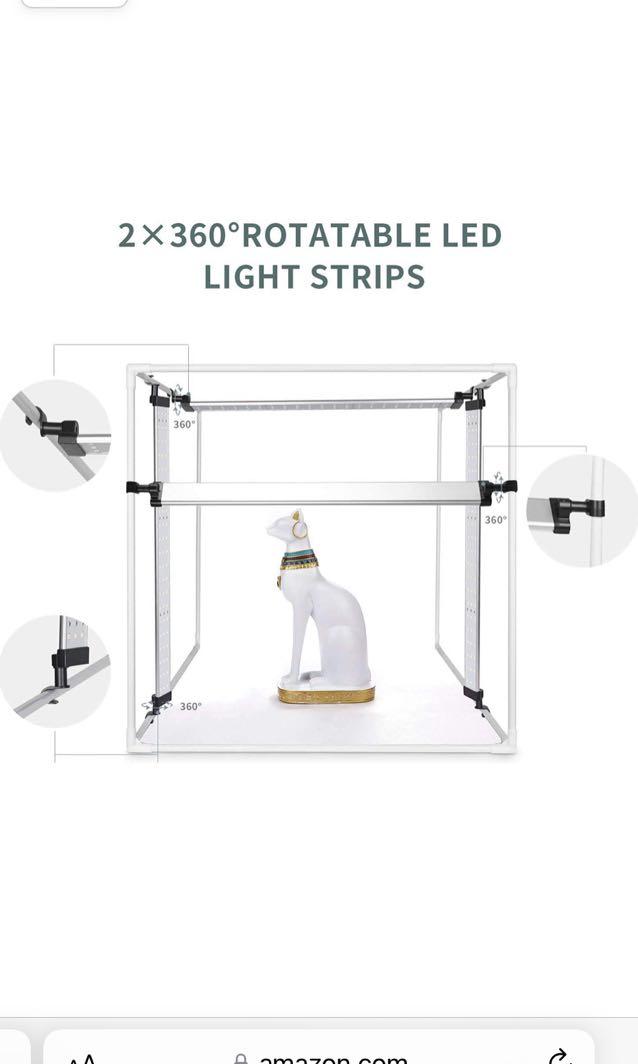 FOSITAN Photo Box, Photo Light Studio Box 35"/90cm 126 LED Light Photo