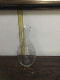 Glass decanter/ flower vase 8.5”